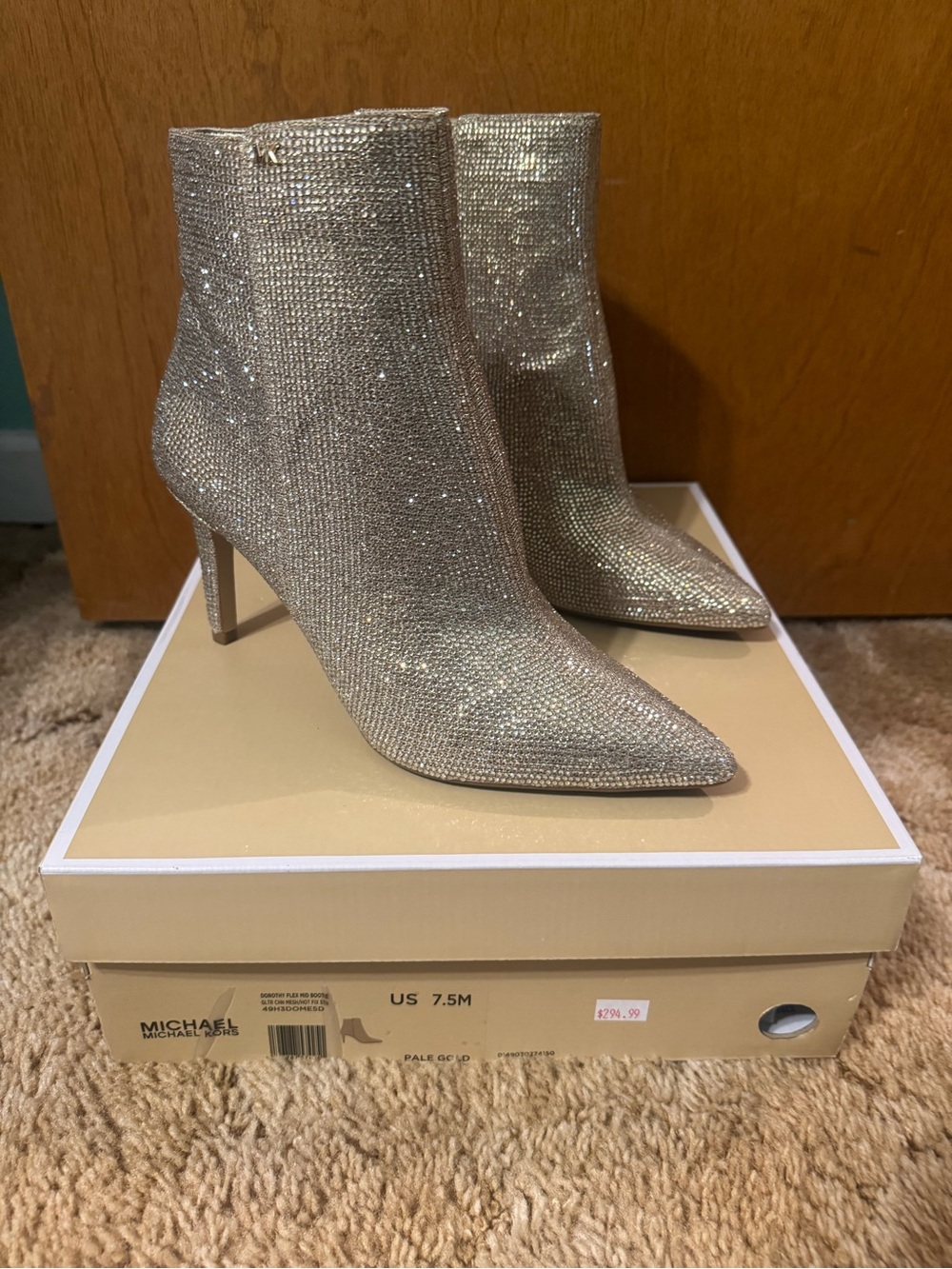 Michael Kors Gold Booties 7.5